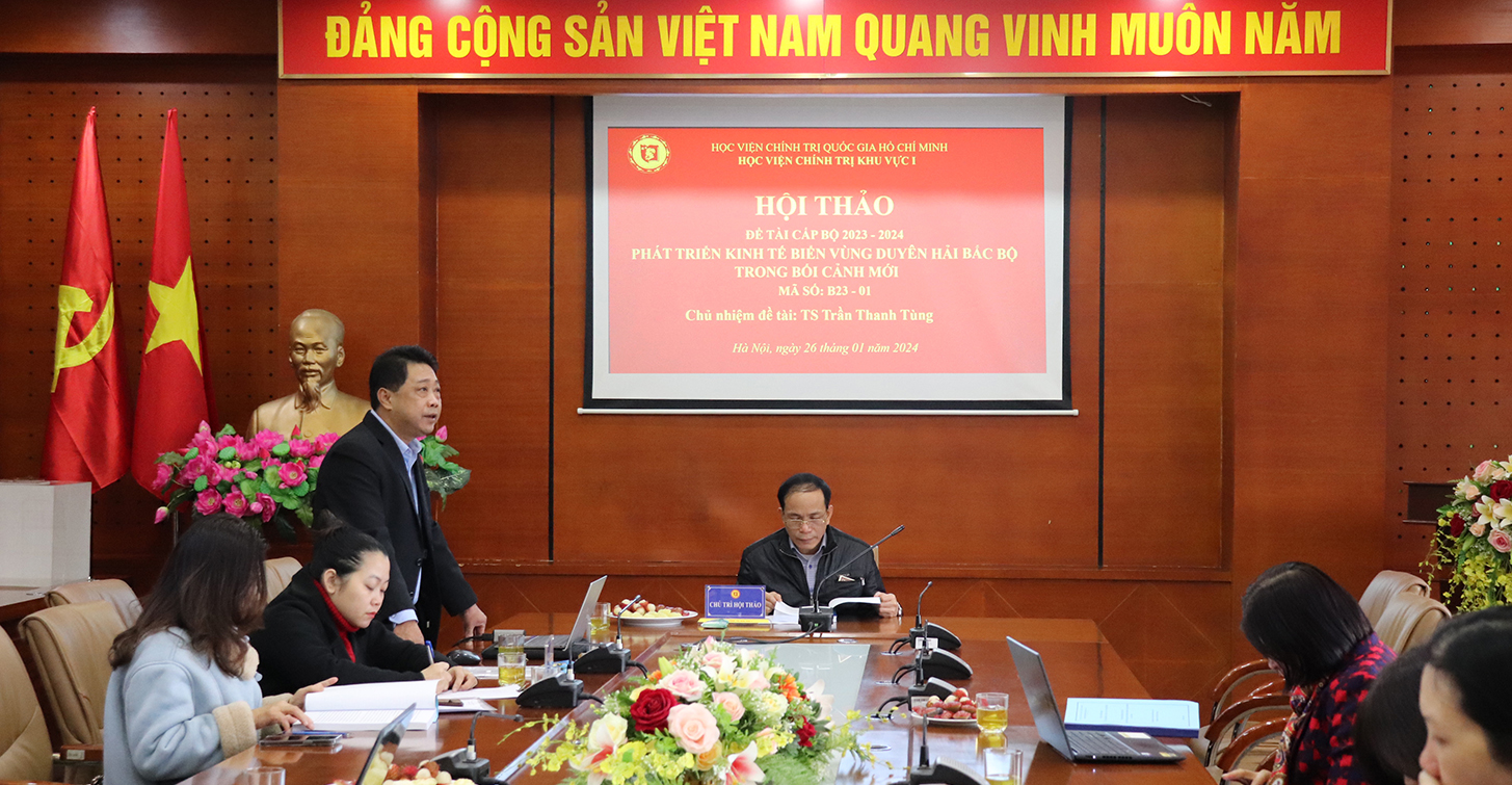 Hội thảo khoa học đề tài cấp Bộ với chủ đề “Phát triển kinh tế biển vùng duyên hải Bắc Bộ trong bối cảnh mới”